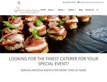 Tablet Screenshot of creationsincuisinecatering.com